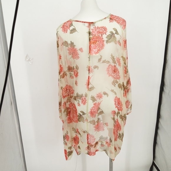 MASAI MEDIUM SH3ER OLIVE CORAL SHEER ASYMMETRICAL OVERLAY - Picture 5 of 7